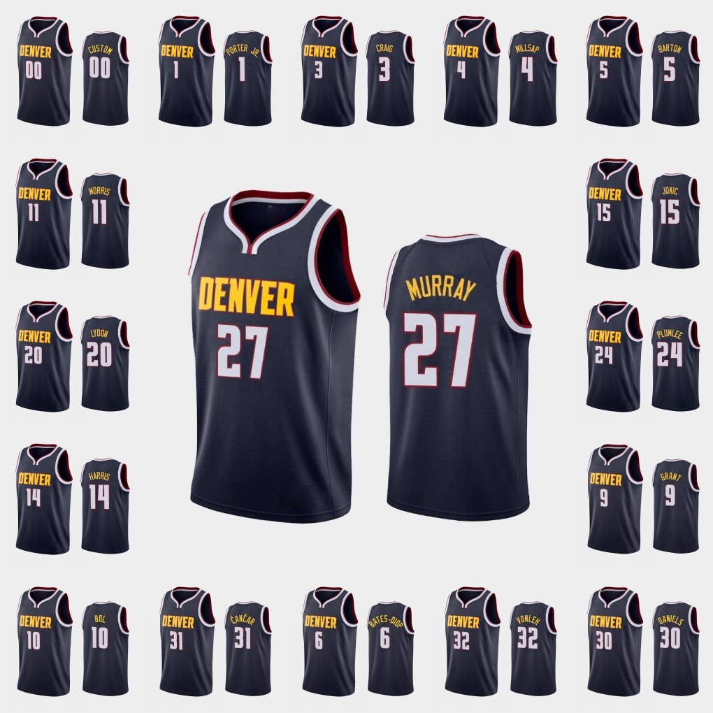 Men Denver Nuggets Nikola Jokic Jamal Murray Michael Porter Jr. Monte Morris Torrey Craig Navy Custom Icon Jersey, Black
Men Denver Nuggets Nikola Jokic Jamal Murray Michael Porter Jr. Monte Morris Torrey Craig Navy Custom Icon Jersey, Black
