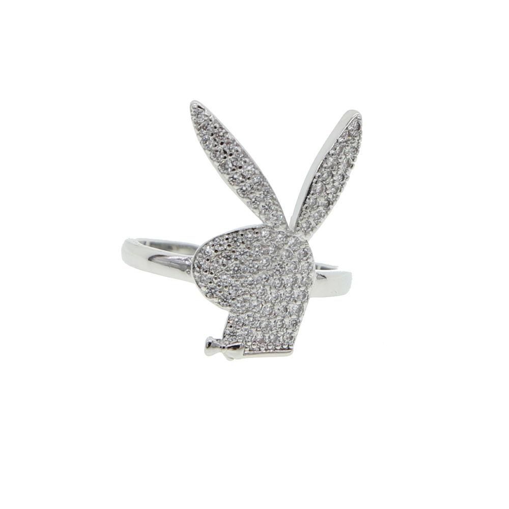 2021 Two Colors Micro Pave 5A Cubic Zirconia Cz Open Adjusted Open Finger Ring Cute Lovely Animal Design Women Jewelry Fashion