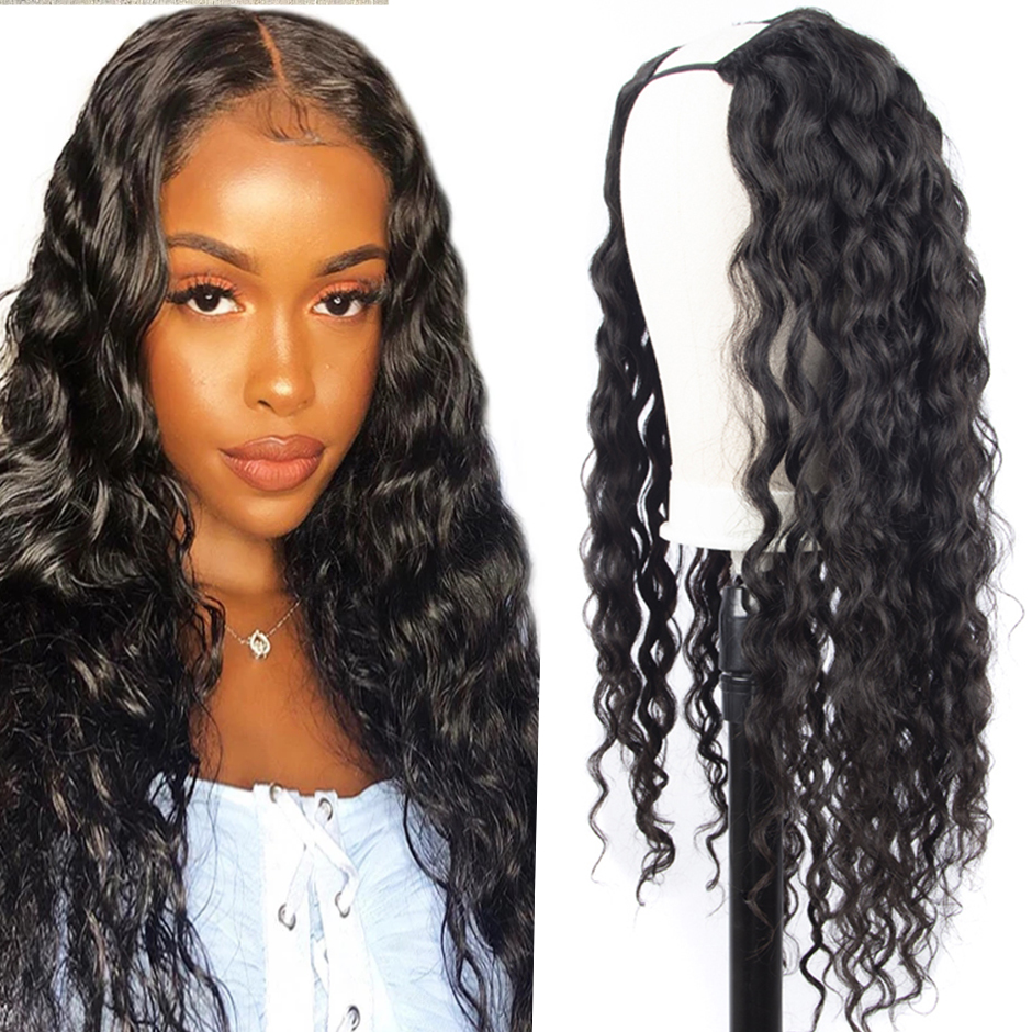 U Part Wig Human Hair Water Wave for Black Women Undetectable 150 Density Water wave Human Hair Wig Brazilian Virgin Hair, Natural color
U Part Wig Human Hair Water Wave for Black Women Undetectable 150 Density Water wave Human Hair Wig Brazilian Virgin Hair, Natural color