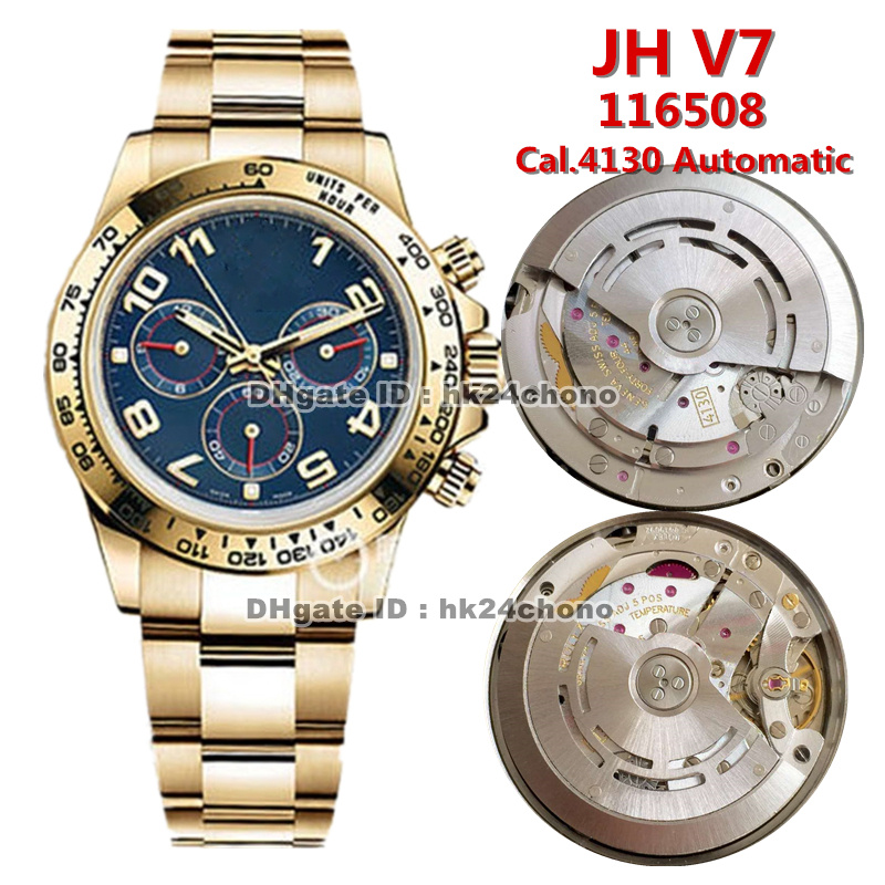 12 Styles High Quality JH V7 40mm Cal.4130 Automatic Chronograph Mens Watch 116508 Blue Dial 18K Yellow Gold Bracelet Gents Watches, Original box
12 Styles High Quality JH V7 40mm Cal.4130 Automatic Chronograph Mens Watch 116508 Blue Dial 18K Yellow Gold Bracelet Gents Watches, Original box