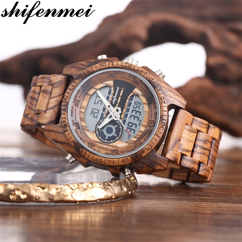 Shifenmei Wood Watch Men Military Sport Wristwatch Mens Quartz Watches Top Brand Luxury Wooden Watch Male Relogio Masculino 2020 T200909, Black without box
Shifenmei Wood Watch Men Military Sport Wristwatch Mens Quartz Watches Top Brand Luxury Wooden Watch Male Relogio Masculino 2020 T200909, Black without box