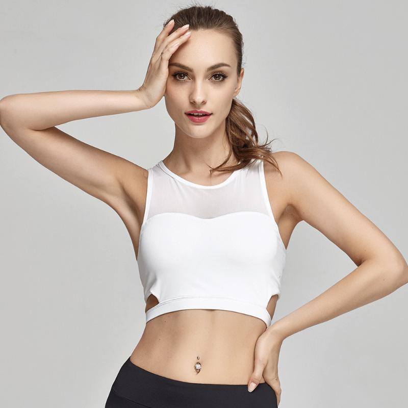 Mesh Splice Woman Intimates Bra Beauty Back Breathable Sports Bras Women Hollow Out Padded Sports Bra White bilancere palestra
Mesh Splice Woman Intimates Bra Beauty Back Breathable Sports Bras Women Hollow Out Padded Sports Bra White bilancere palestra