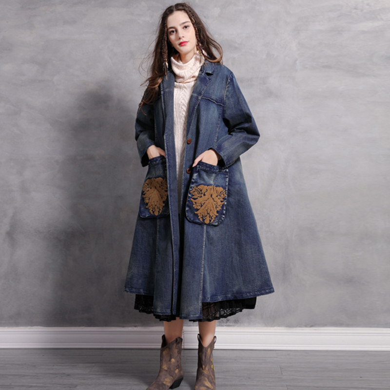 CHICEVER Vintage Patchwork Pocket Women's Trench Lapel Collar Long Sleeve Oversize Loose Asymmetric Coat Female Clothes New 201102