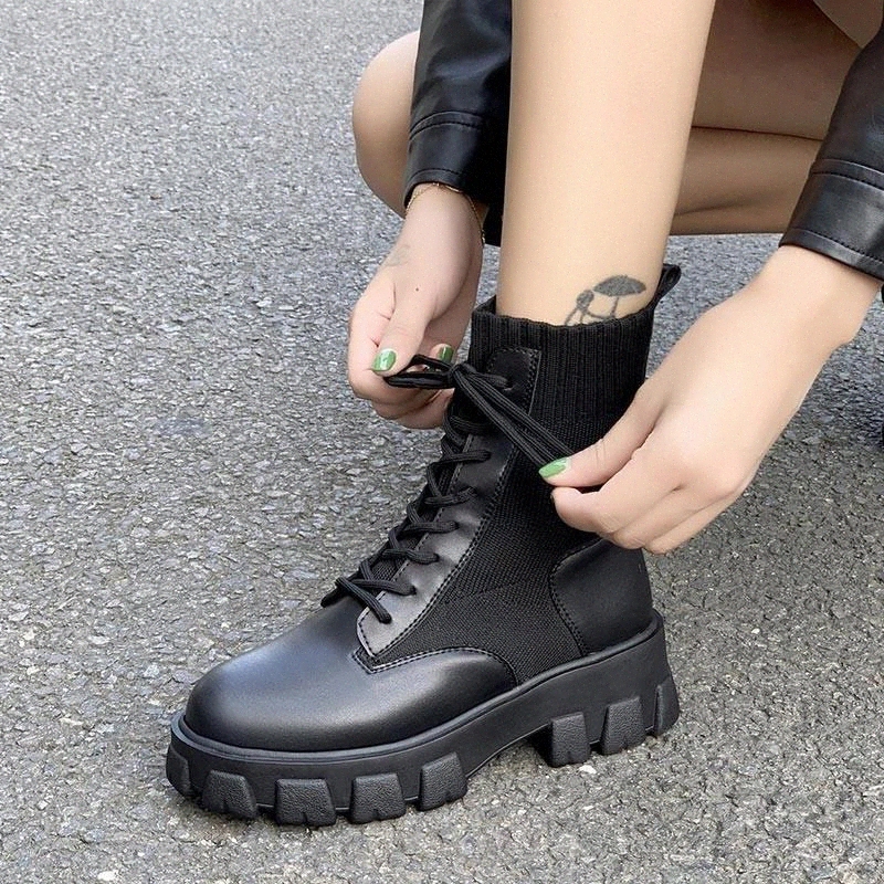 2020 new Women Army Combat Ankle Boots Woman Shoes Casual Lace Up Gothic Black Sock Platform Leather Boots Fashion Botas Mujer #r90C, Beige
2020 new Women Army Combat Ankle Boots Woman Shoes Casual Lace Up Gothic Black Sock Platform Leather Boots Fashion Botas Mujer #r90C, Beige