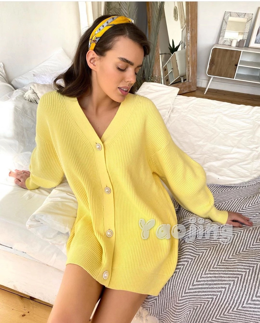 NEw womens v-neck candy color singlbe breasted buttons knitted medium long sweater cardigan coat tops