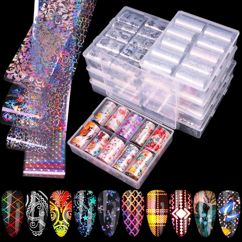 4X100cm Holographic Nail Art Transfer Foil Sticker Starry AB Paper Wraps Adhesive Decals Nails Decoration Accessories
4X100cm Holographic Nail Art Transfer Foil Sticker Starry AB Paper Wraps Adhesive Decals Nails Decoration Accessories