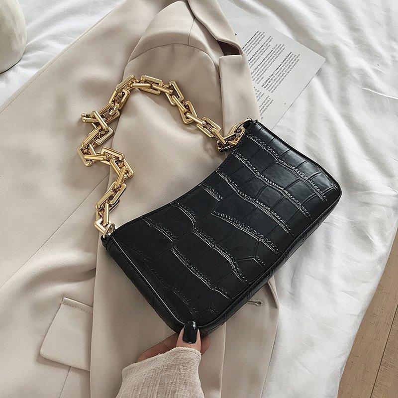 Stone Pattern PU Leather Crossbody Bags For Women 2021 Shoulder Simple Bag Female Travel Chain Handbags and Purses Sac A Main, Black
Stone Pattern PU Leather Crossbody Bags For Women 2021 Shoulder Simple Bag Female Travel Chain Handbags and Purses Sac A Main, Black