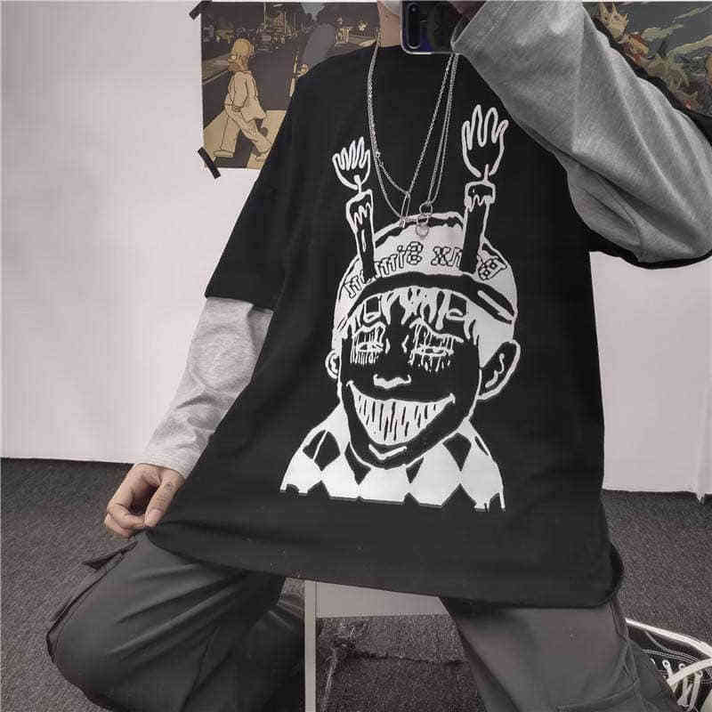 2021 New Harajuku Tshirt Couple Japanese Junji Ito Anime Print Women Fake 2 Piece Long Sleeve Casual Loose Streetwear T-shirt N6ad, Gray
2021 New Harajuku Tshirt Couple Japanese Junji Ito Anime Print Women Fake 2 Piece Long Sleeve Casual Loose Streetwear T-shirt N6ad, Gray