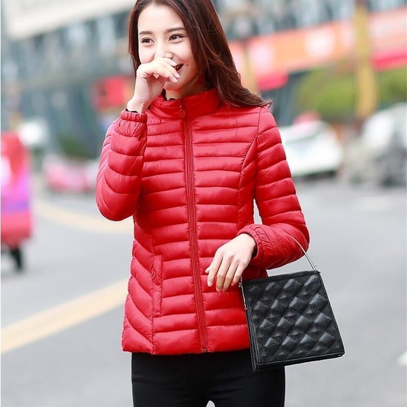 Fashion Casual Cotton wadded jacket Winter jacket women Stand collar Short Cotton Coat Womens Thick warm Parkas High quality 201019