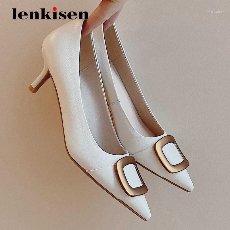 Lenkisen large size gladiator full grain leather metal fasteners pointed toe thin high heel slip on dating dress women pumps L501, Beige
Lenkisen large size gladiator full grain leather metal fasteners pointed toe thin high heel slip on dating dress women pumps L501, Beige