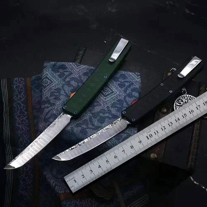 Original Design Damascus Automatic Knife Double Action Aviation Aluminum Handle Outdoor Self Defense Hunting Wilderness Rescue Auto Knife UT
Original Design Damascus Automatic Knife Double Action Aviation Aluminum Handle Outdoor Self Defense Hunting Wilderness Rescue Auto Knife UT