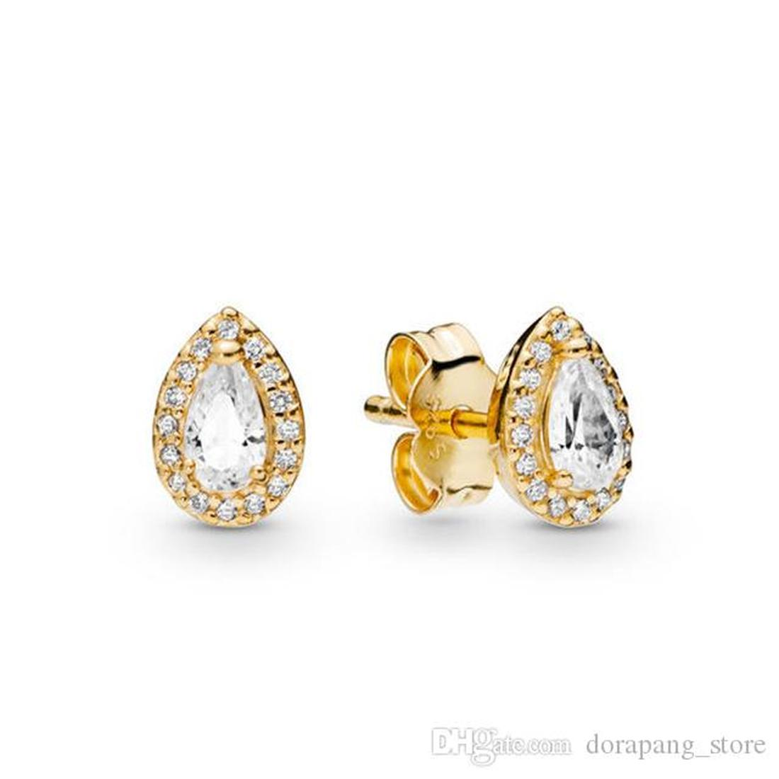 Designer Jewelry 925 Silver Earring Heart Ear Studs Fit DIY Dangler Wholesale Factory Love Earrings For Women Gifts European Style Whole