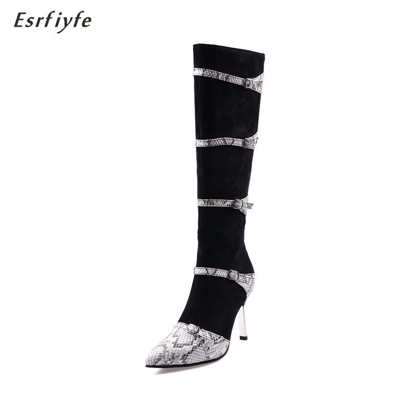 ESRFIYFE 2020 New 11.11 Women Knee High Boots Sexy Snakeskin Women Shoes Thin High Heels Boots Fashion Shoes Female, Black
ESRFIYFE 2020 New 11.11 Women Knee High Boots Sexy Snakeskin Women Shoes Thin High Heels Boots Fashion Shoes Female, Black