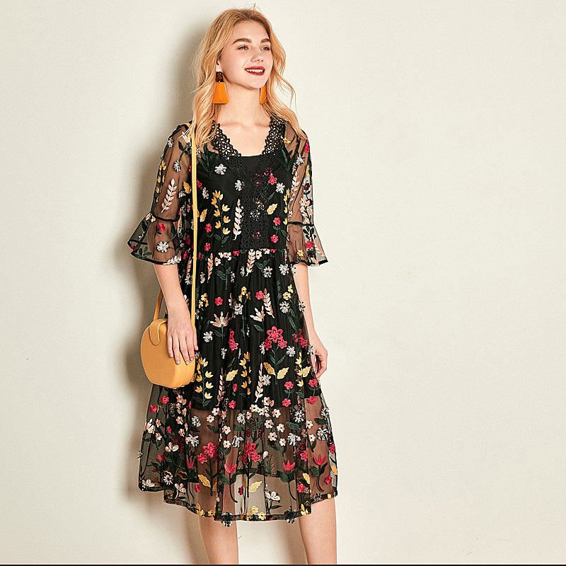 Organza Romantic Embroidered Dressed As 2020 Summer New Five-point Two-piece Suit of Women in Long Sleeve Dress Decote v Nji9 2R0J, Photo color
Organza Romantic Embroidered Dressed As 2020 Summer New Five-point Two-piece Suit of Women in Long Sleeve Dress Decote v Nji9 2R0J, Photo color