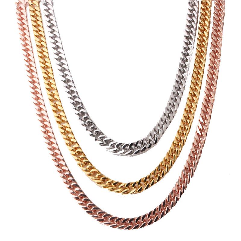 8mm 24" Stainless Steel Cuban Miami Chains Necklaces Flat Link Chain for Men Hip Hop Rock jewelry Rose Gold Silver Color Gift
8mm 24" Stainless Steel Cuban Miami Chains Necklaces Flat Link Chain for Men Hip Hop Rock jewelry Rose Gold Silver Color Gift