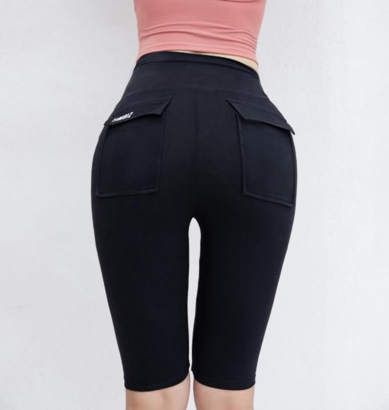 Letter Pocket Yoga Shorts Women Quick Dry High Waist Shorts Cycling Running Knee Length Legging Tight Fitness Workout, Pink bra
Letter Pocket Yoga Shorts Women Quick Dry High Waist Shorts Cycling Running Knee Length Legging Tight Fitness Workout, Pink bra