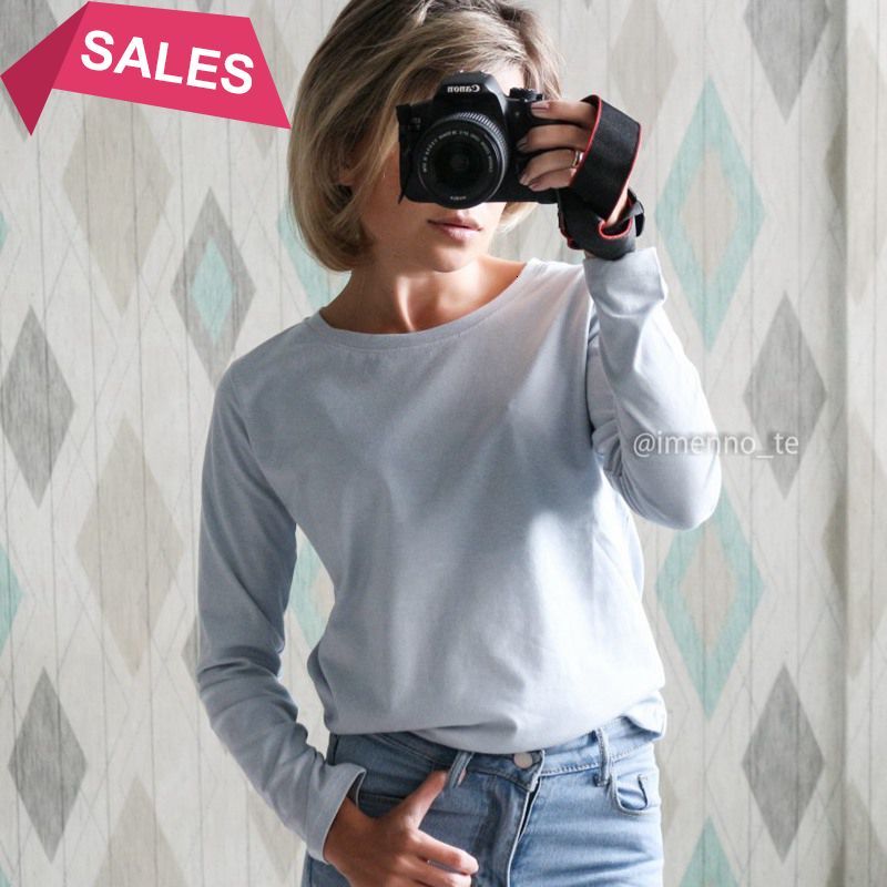 2021 New Long Sleeve Women Basic t Shirt Autumn Spring 95% Cotton Tshirt S-3xl Solid Top Tee Shirts Soft T-shirt Harajuku Es6y, Navy blue ysk249
2021 New Long Sleeve Women Basic t Shirt Autumn Spring 95% Cotton Tshirt S-3xl Solid Top Tee Shirts Soft T-shirt Harajuku Es6y, Navy blue ysk249