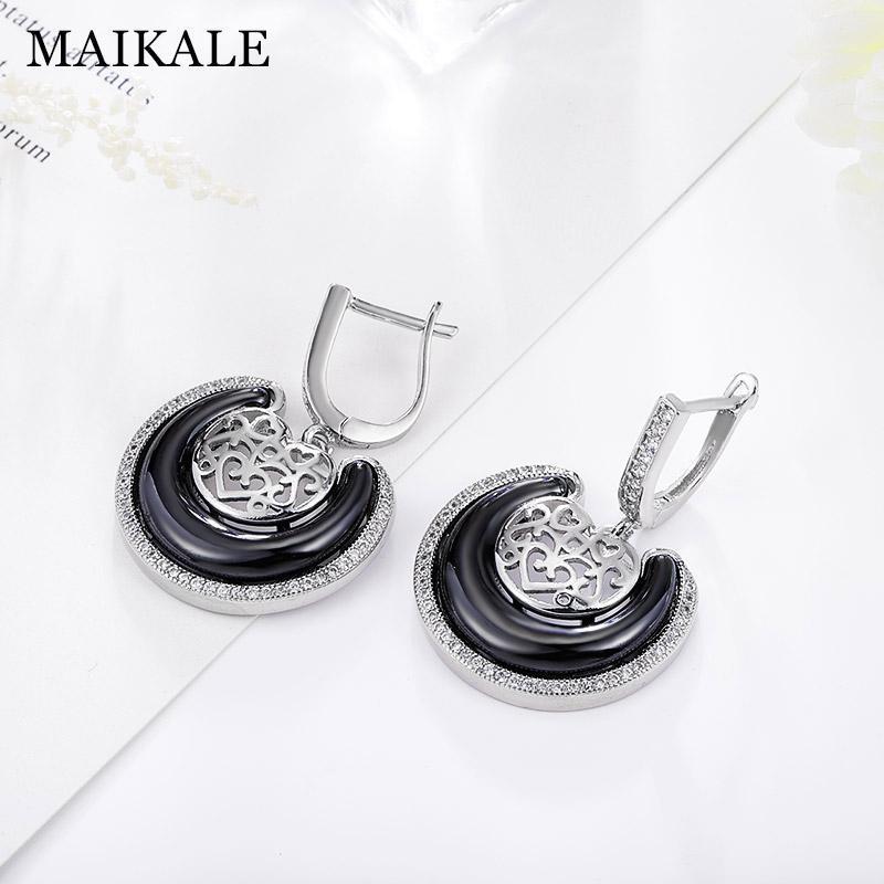 MAIKALE Classic Round Ceramic Drop Earrings Jewelry Earrings Plated Gold Copper High Quality Big For Women Gifts1
MAIKALE Classic Round Ceramic Drop Earrings Jewelry Earrings Plated Gold Copper High Quality Big For Women Gifts1
