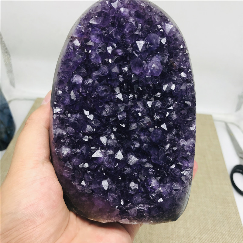 3501200g Natural amethyst cluster quartz crystal geode specimen healing T2001172667879