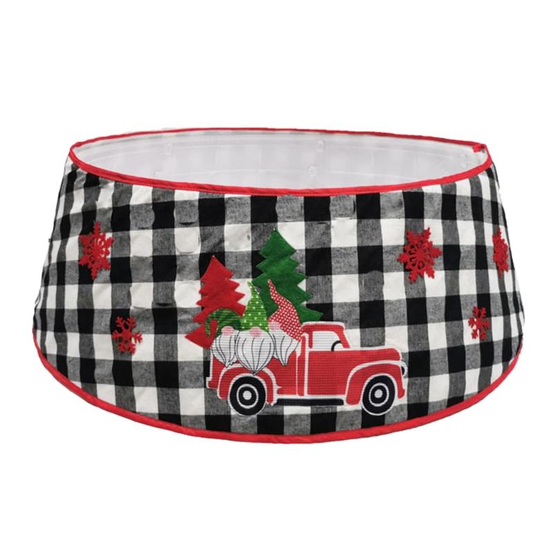 30 Inch Christmas Tree Skirt Black White Plaid Base Collar Around Xmas Decor M76D
30 Inch Christmas Tree Skirt Black White Plaid Base Collar Around Xmas Decor M76D
