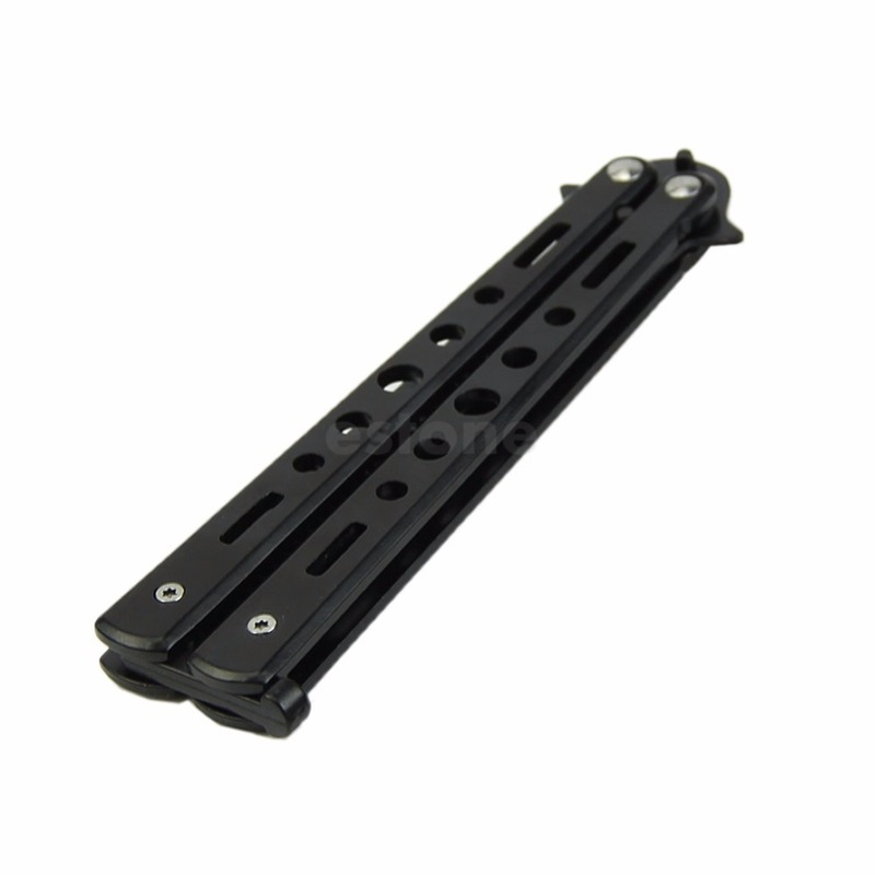 Metal Stainless Steel Practice Training Butterfly Balisong Style Knife Comb High Quality 220222