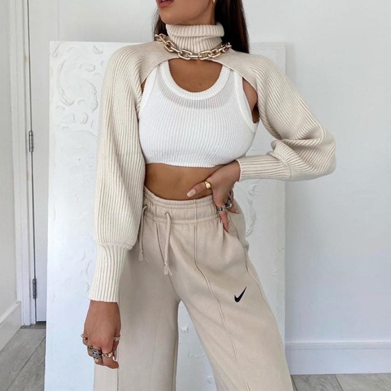 2020 Fashion Elegant Lady Turtleneck Short Sweater Women Long Sleeve Pullover Sexy Casual Knitted Crop Tops Club Street Knitwear, Beige
2020 Fashion Elegant Lady Turtleneck Short Sweater Women Long Sleeve Pullover Sexy Casual Knitted Crop Tops Club Street Knitwear, Beige