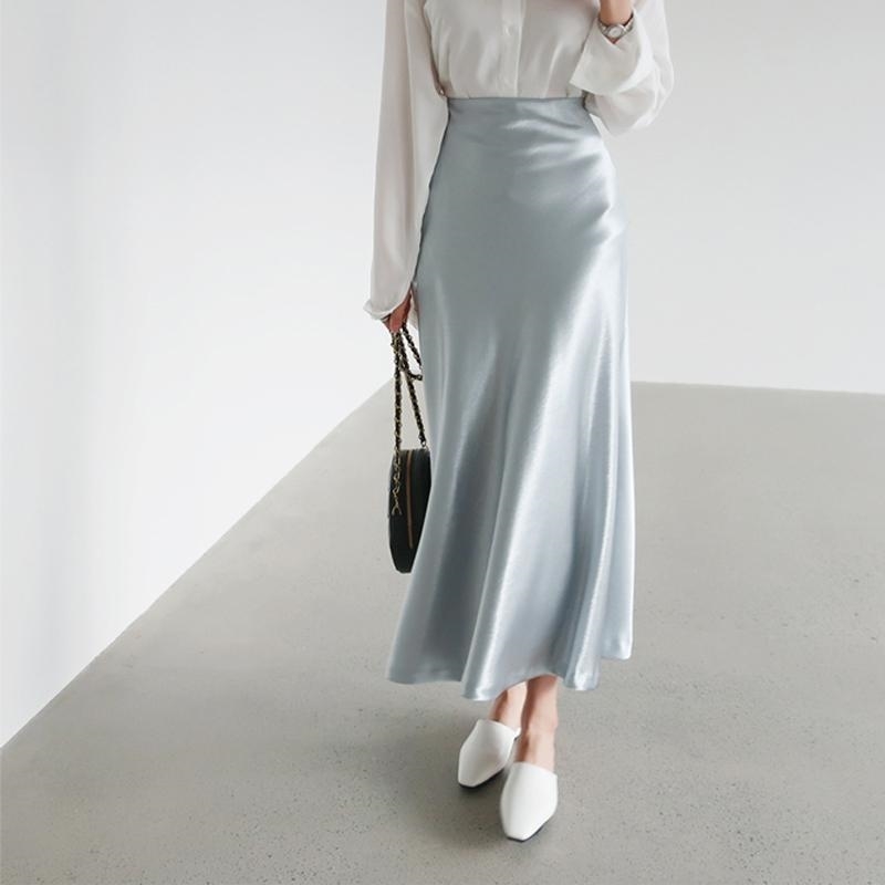 Korean Skirts Women Silk Skirt Women Elegant Women Satin Pink Long Skirt Office Lady High Waist Bodycon Skirt Faldas Mujer Moda Y200326, Silver
Korean Skirts Women Silk Skirt Women Elegant Women Satin Pink Long Skirt Office Lady High Waist Bodycon Skirt Faldas Mujer Moda Y200326, Silver