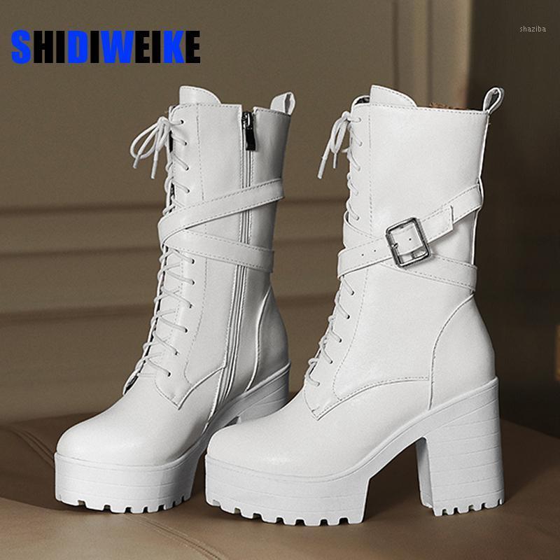 Platform Buckle Boots Women Shoes 2020 New Black Leather Ankle Boots Women Punk Shoes Thick Bottom Autumn Winter Motorcycle Boot1, White
Platform Buckle Boots Women Shoes 2020 New Black Leather Ankle Boots Women Punk Shoes Thick Bottom Autumn Winter Motorcycle Boot1, White