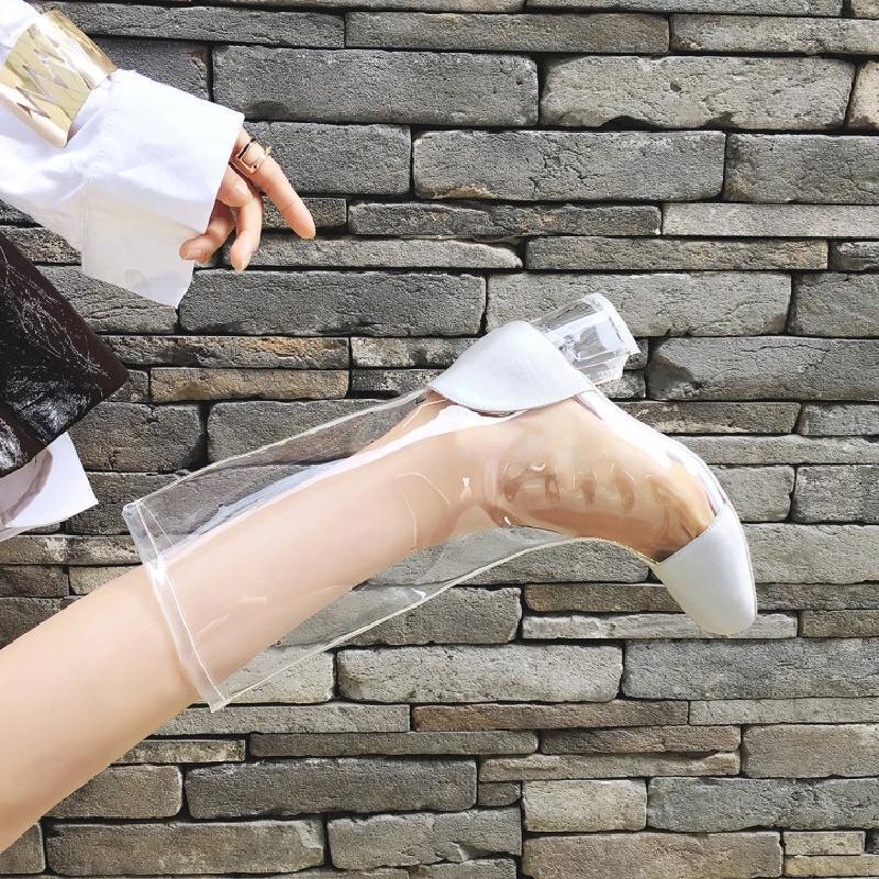 Deification Fashion square heel Boots womens shoes PVC Design Clear Heel Girl Shoes Mixed Colors Med botas mujer plus size, As pic
Deification Fashion square heel Boots womens shoes PVC Design Clear Heel Girl Shoes Mixed Colors Med botas mujer plus size, As pic