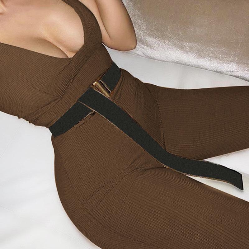 Women Knitted Jumpsuit 2020 Sexy V Neck Fashion Sleeveless Long Rompers Cotton Clothes Celebrity Party Club Bodycon Jumpsuits, Black
Women Knitted Jumpsuit 2020 Sexy V Neck Fashion Sleeveless Long Rompers Cotton Clothes Celebrity Party Club Bodycon Jumpsuits, Black