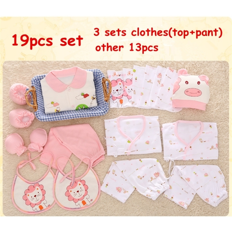 20pcs Baby Boys Girls Clothes Set For Newborn Bibs Cap Socks Blanket Cotton Toddler Infant Baby Clothing Outfit Gift 0-6 months LJ201023