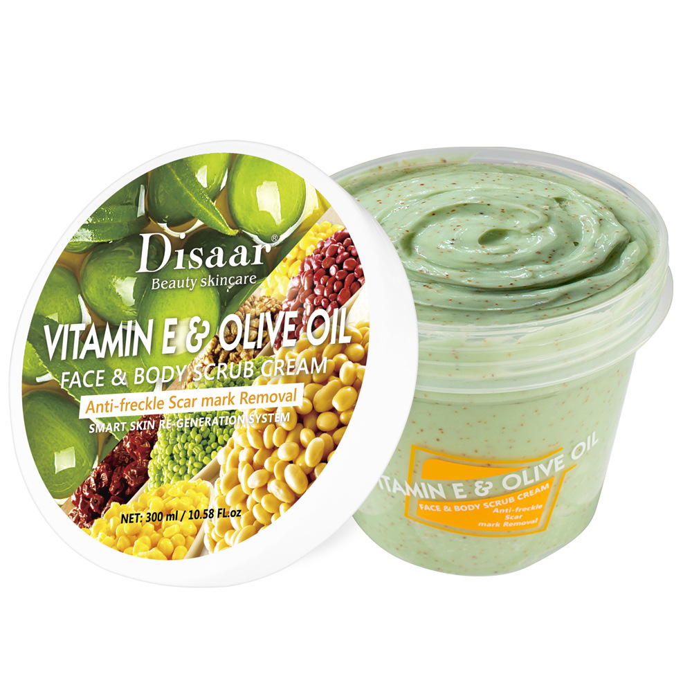 Body Scrub Exfoliating Scrub 300ml Vitamin E Olive Oil Desalination Imprint Plant Essence Soften Cuticle Acne Skin Care
Body Scrub Exfoliating Scrub 300ml Vitamin E Olive Oil Desalination Imprint Plant Essence Soften Cuticle Acne Skin Care