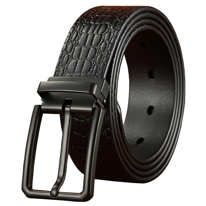 Belts Top Quality Genuine Luxury Leather For Men Metal Pin Buckle Strap Male Casual Jeans Cowskin Waistband, Black
Belts Top Quality Genuine Luxury Leather For Men Metal Pin Buckle Strap Male Casual Jeans Cowskin Waistband, Black