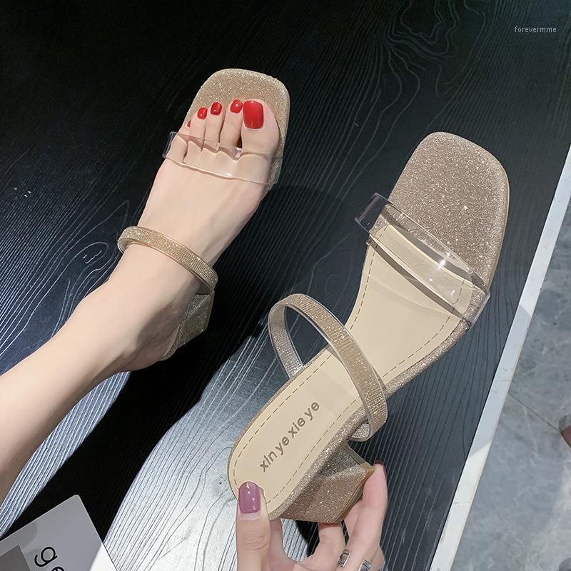 Glitter Bling PVC Women Sandals Fashion Design Thick Heels Womens Gold Slippers Classic Square Toe Wedding Sandals Mules Slides1, Pink
Glitter Bling PVC Women Sandals Fashion Design Thick Heels Womens Gold Slippers Classic Square Toe Wedding Sandals Mules Slides1, Pink