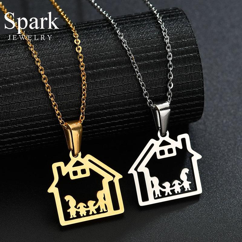 SPARK Fashion Love Family Necklace Stainless Steel MaMa Boy And Girl In House Necklace For Kids Birthday Gift
SPARK Fashion Love Family Necklace Stainless Steel MaMa Boy And Girl In House Necklace For Kids Birthday Gift