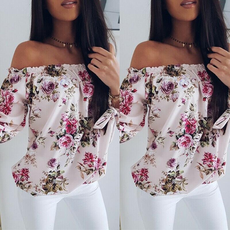 Hirigin Summer Sexy Off Shoulder Floral Blouse Half Sleeve Tops Ladies Casual Shirts Chiffon Loose Female Party Streetwear, Pink
Hirigin Summer Sexy Off Shoulder Floral Blouse Half Sleeve Tops Ladies Casual Shirts Chiffon Loose Female Party Streetwear, Pink