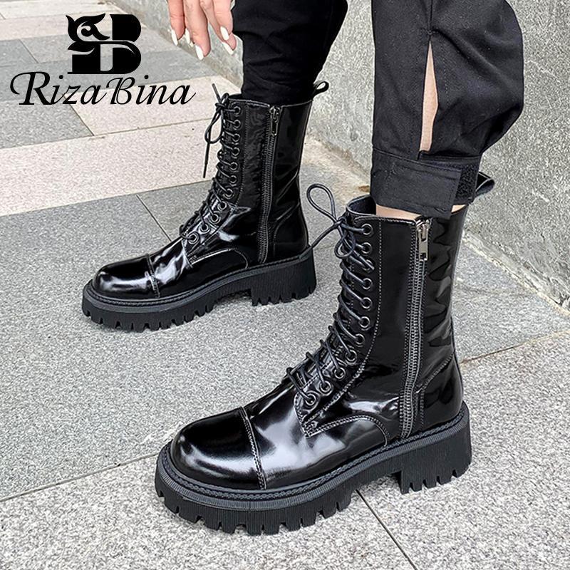 RIZABINA Women Half Short Boots Real Leather Thick Bottom Women Winter Autumn Shoes Fashion Cool Short Boots Woman Size 34-391, Black
RIZABINA Women Half Short Boots Real Leather Thick Bottom Women Winter Autumn Shoes Fashion Cool Short Boots Woman Size 34-391, Black