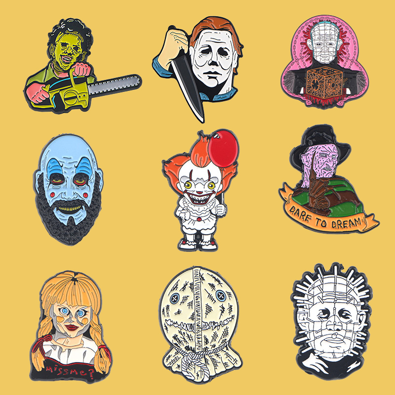 PC902 Wholesale 10pcs/lot Halloween Clown Horror Ghost Enamel Pins Metal Cute Collar For Women Brooch Jewelry Lapel Pin Badge 201009
PC902 Wholesale 10pcs/lot Halloween Clown Horror Ghost Enamel Pins Metal Cute Collar For Women Brooch Jewelry Lapel Pin Badge 201009