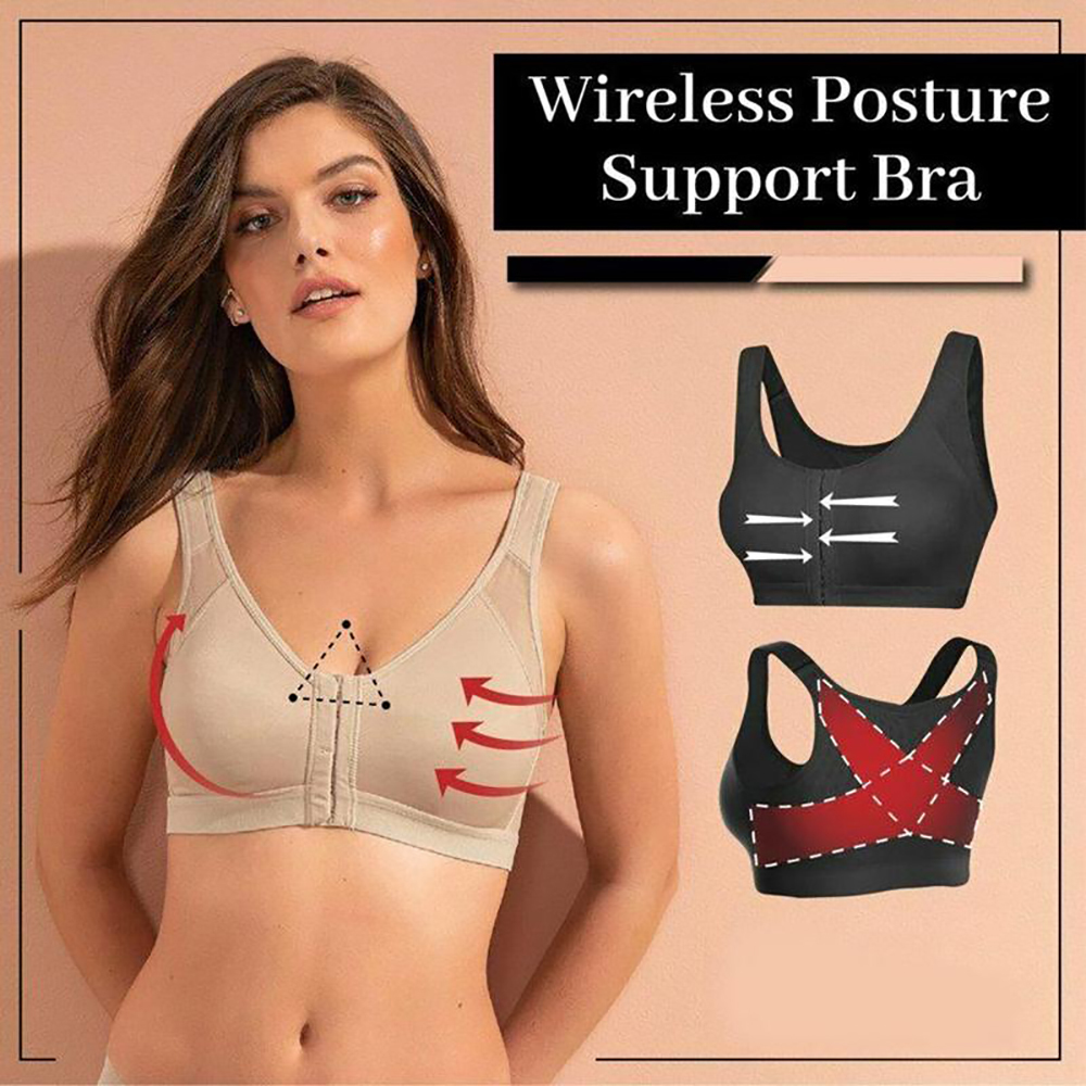 BL Women Bra Posture Corrector Lift Up Shockproof Sexy Fitness Vest Bras Support Underwear Cross Back Corset Bra Woman Lingerie 201202