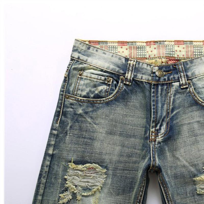 New Men Jeans Hole Ripped Stretch Destroyed Hip Hop Jean Homme Masculino Fashion Design Men's Jean Slim Jeans For Male Pant 3.22