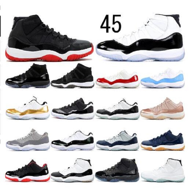 

25th Anniversary Jumpman 11 mens basketball shoes 72-10 Bred Low Concord UNC 11s Cap and Gown men women trainers sports sneakers, # 18
