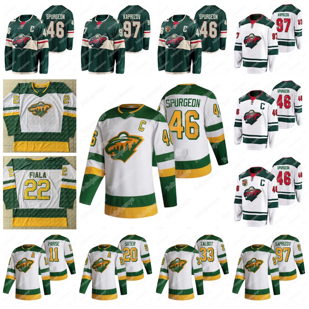 46 Jared Spurgeon (C) Minnesota Wild 2021 Reverse Retro Jersey Kirill Kaprizov Kevin Fiala Zach Parise Ryan Suter Cam Talbot Matt Dumba, 20th away jersey womens s-xxl
46 Jared Spurgeon (C) Minnesota Wild 2021 Reverse Retro Jersey Kirill Kaprizov Kevin Fiala Zach Parise Ryan Suter Cam Talbot Matt Dumba, 20th away jersey womens s-xxl