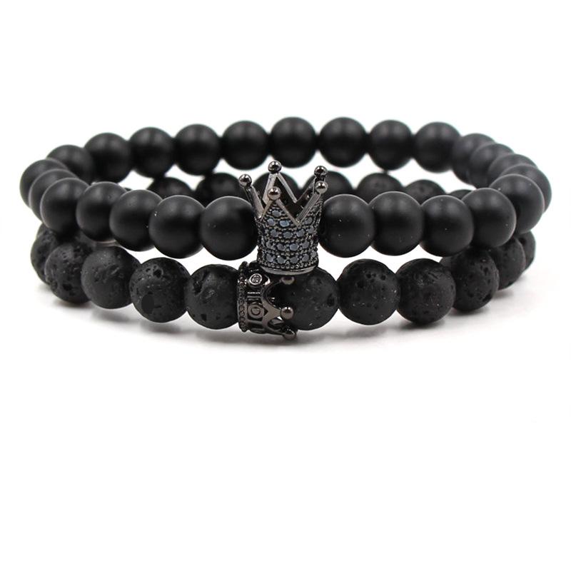 2pcs Beaded Bracelet Black Magma Natural Stone Crown Bracelet Energy Men And Women 2020 fashion Couple Bracelets Jewelry Gifts
2pcs Beaded Bracelet Black Magma Natural Stone Crown Bracelet Energy Men And Women 2020 fashion Couple Bracelets Jewelry Gifts