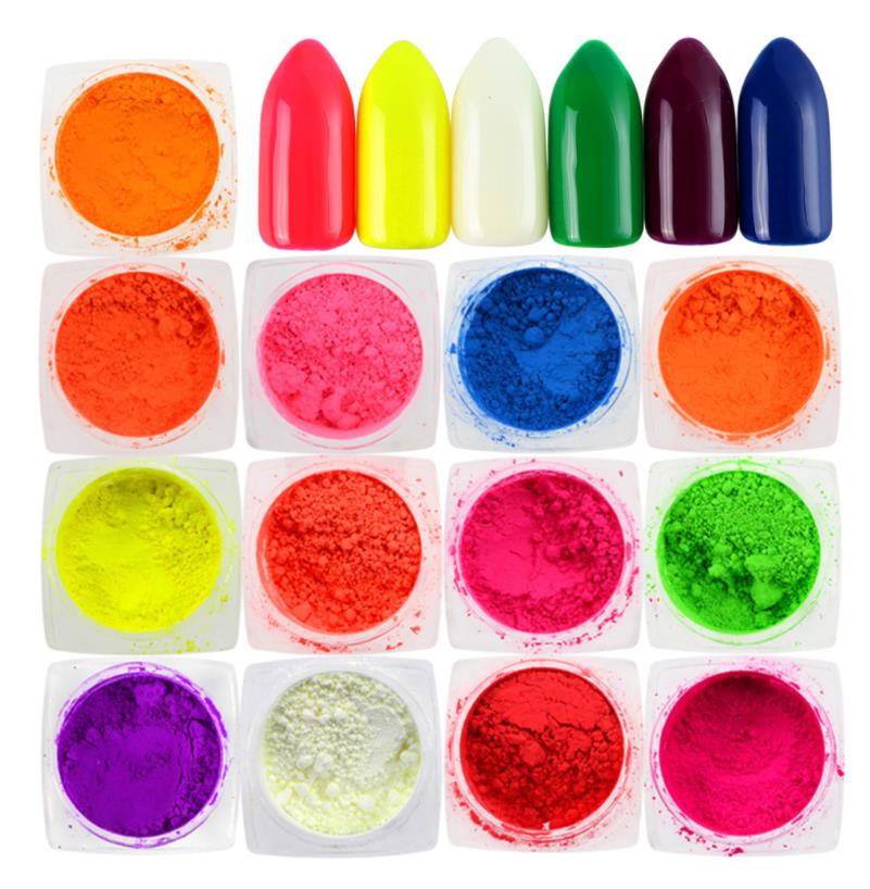 Nail Glitter Art & Salon Health Beauty 1 Box Fluorescent Bk Glow In The Dark Powder Colorf Polish Chrome Dust Pigment Drop Delivery Pa0