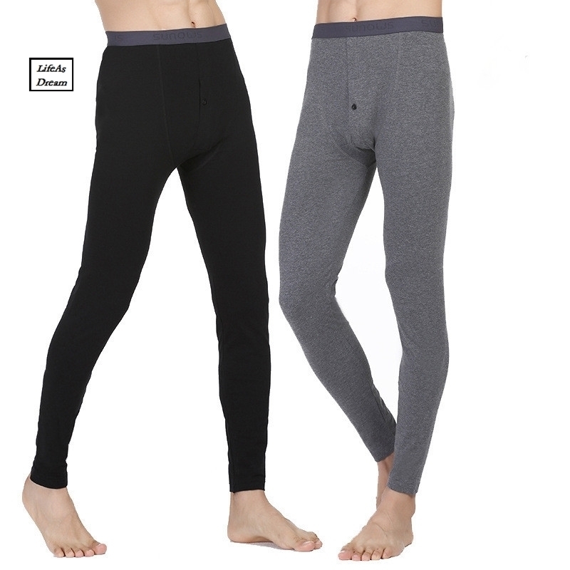 Hot Winter Men Long Johns Cotton Thermal Underwear Men Warm Long Johns Leggings Pants High Quality 201023