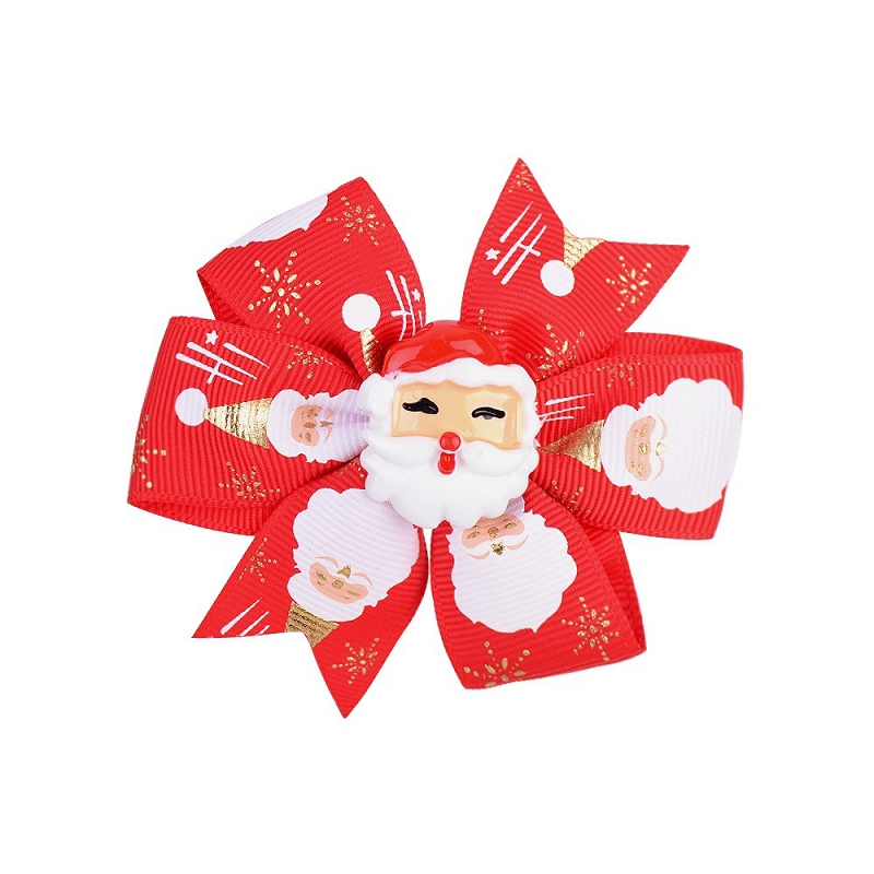 Christmas Hair Bows Baby Hair Clips Girls Party Barrettes Xmas Tree Santa Claus Hairpins Boutique Children Hair Accessories M3003