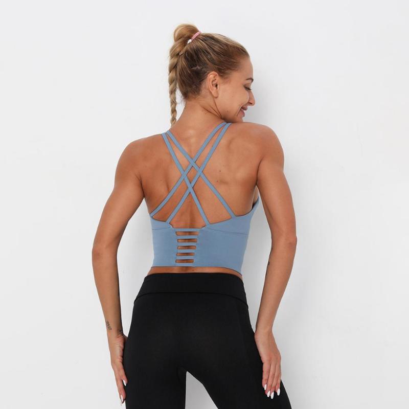 Sexy Women Cross-back Fitness Yoga Bras Sports Running Training Push-up Yoga Bra Gym Workout Women Underwear Vest Bra, White
Sexy Women Cross-back Fitness Yoga Bras Sports Running Training Push-up Yoga Bra Gym Workout Women Underwear Vest Bra, White