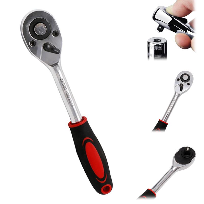 Heavy Duty 1/4 inch Drive 24 Tooth Ratchet Socket Handle Wrench
Heavy Duty 1/4 inch Drive 24 Tooth Ratchet Socket Handle Wrench