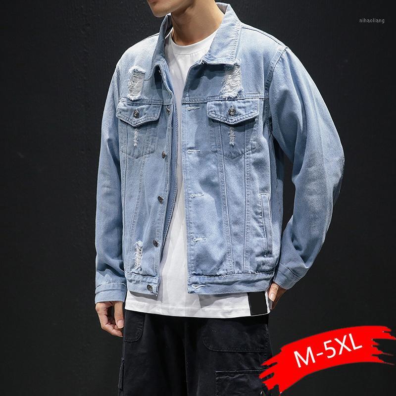 Denim Jackets Holes Men Light Blue Jean Jackets Streetwear Casual Denim Coats Men Cotton Outwear Slim Size 5XL1, Black
Denim Jackets Holes Men Light Blue Jean Jackets Streetwear Casual Denim Coats Men Cotton Outwear Slim Size 5XL1, Black
