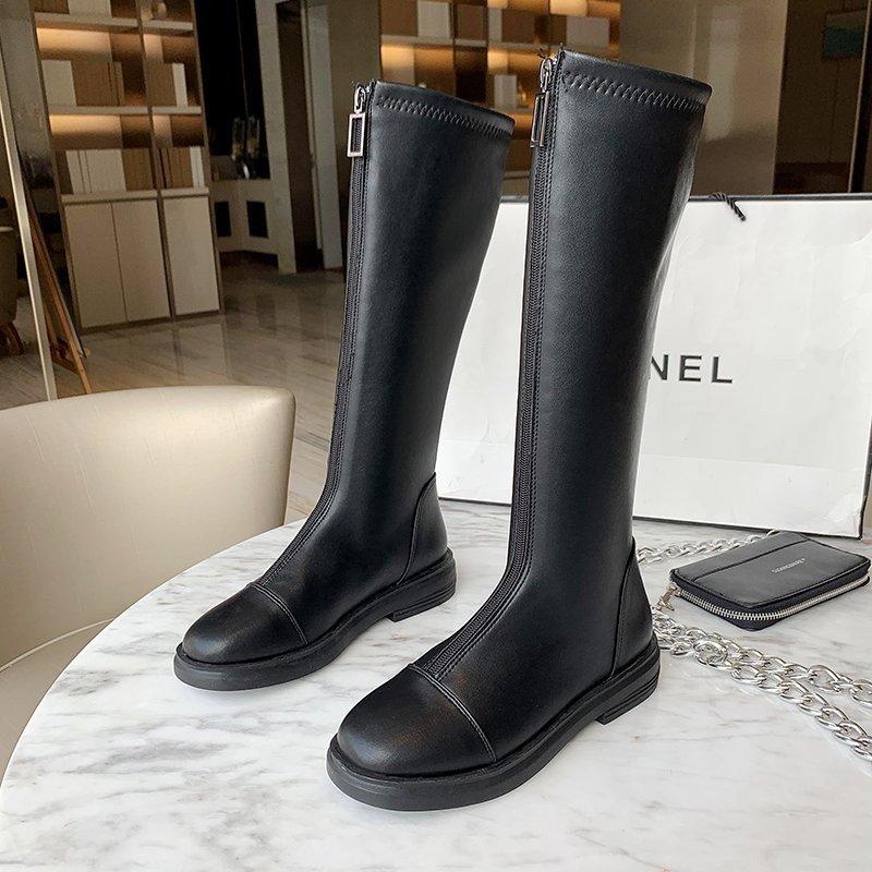 Boots Fashion Black Women Knee-high Flat Leather Winter Shoes For 2021 Botas Altas Mujer Motorcycle Female Rain Boot
Boots Fashion Black Women Knee-high Flat Leather Winter Shoes For 2021 Botas Altas Mujer Motorcycle Female Rain Boot